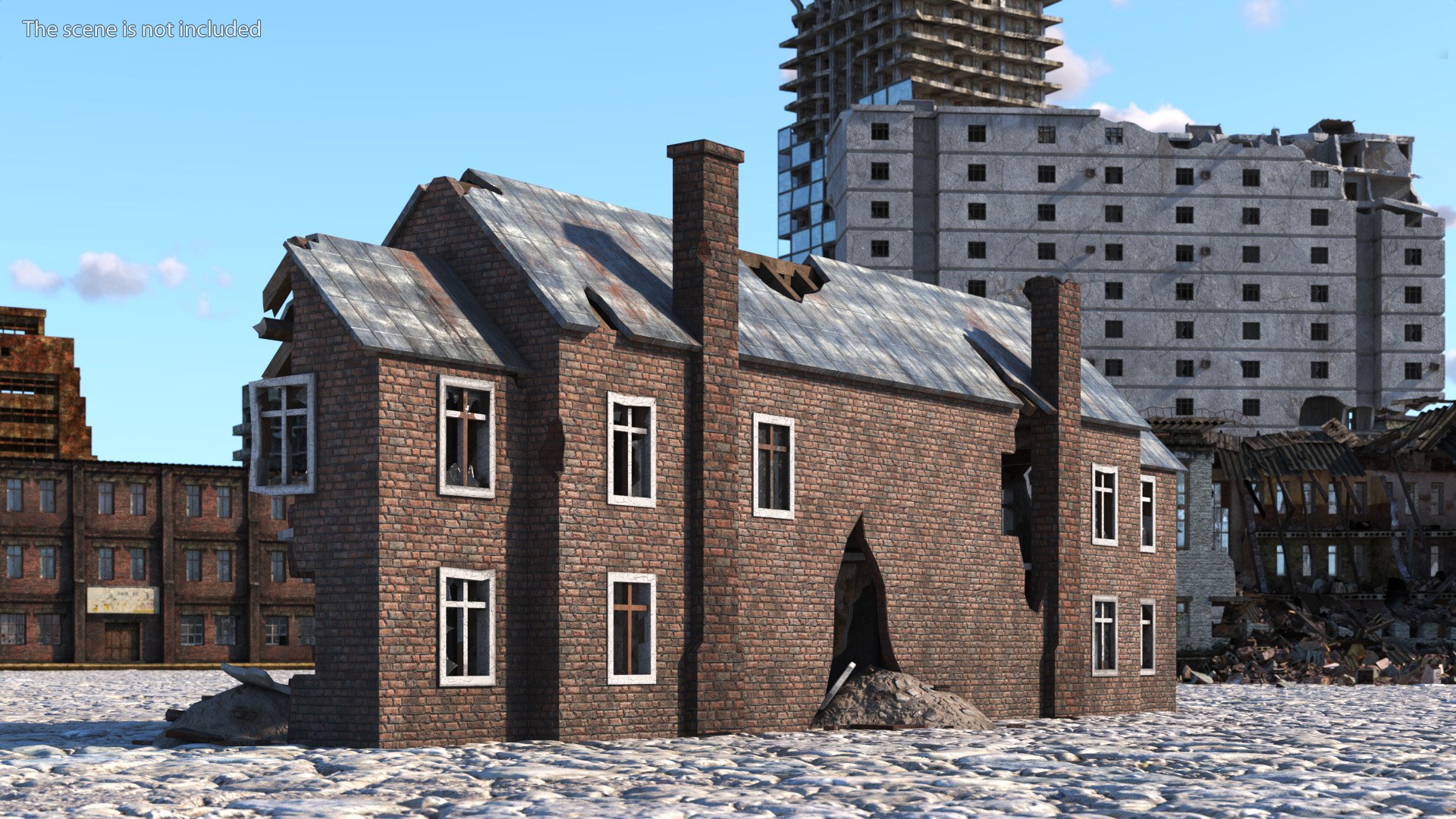 Destroyed Building Family House 3D Model - TurboSquid 2292239