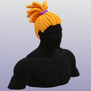 Male Hair 012 Low-poly 3D model
