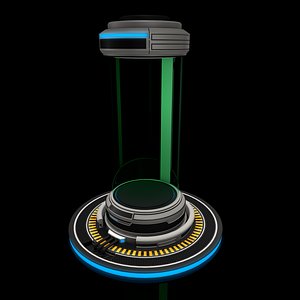 sci fi liquid container 3D model