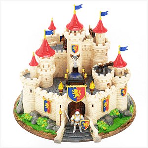 3D Children toy Fairytale Knights Castle armored figurine model