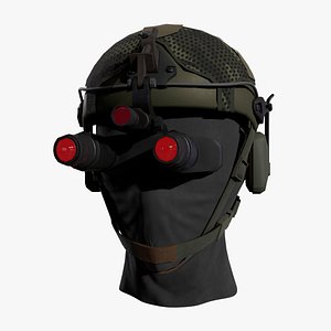 Soldier Helmet Game Ready 3D model
