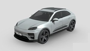 3D Low Poly Car - Porsche Macan Turbo Electric