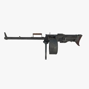 Old style machine gun 3D model