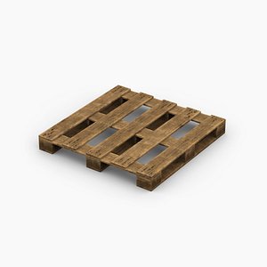 3D model Wooden Cargo Euro Pallet