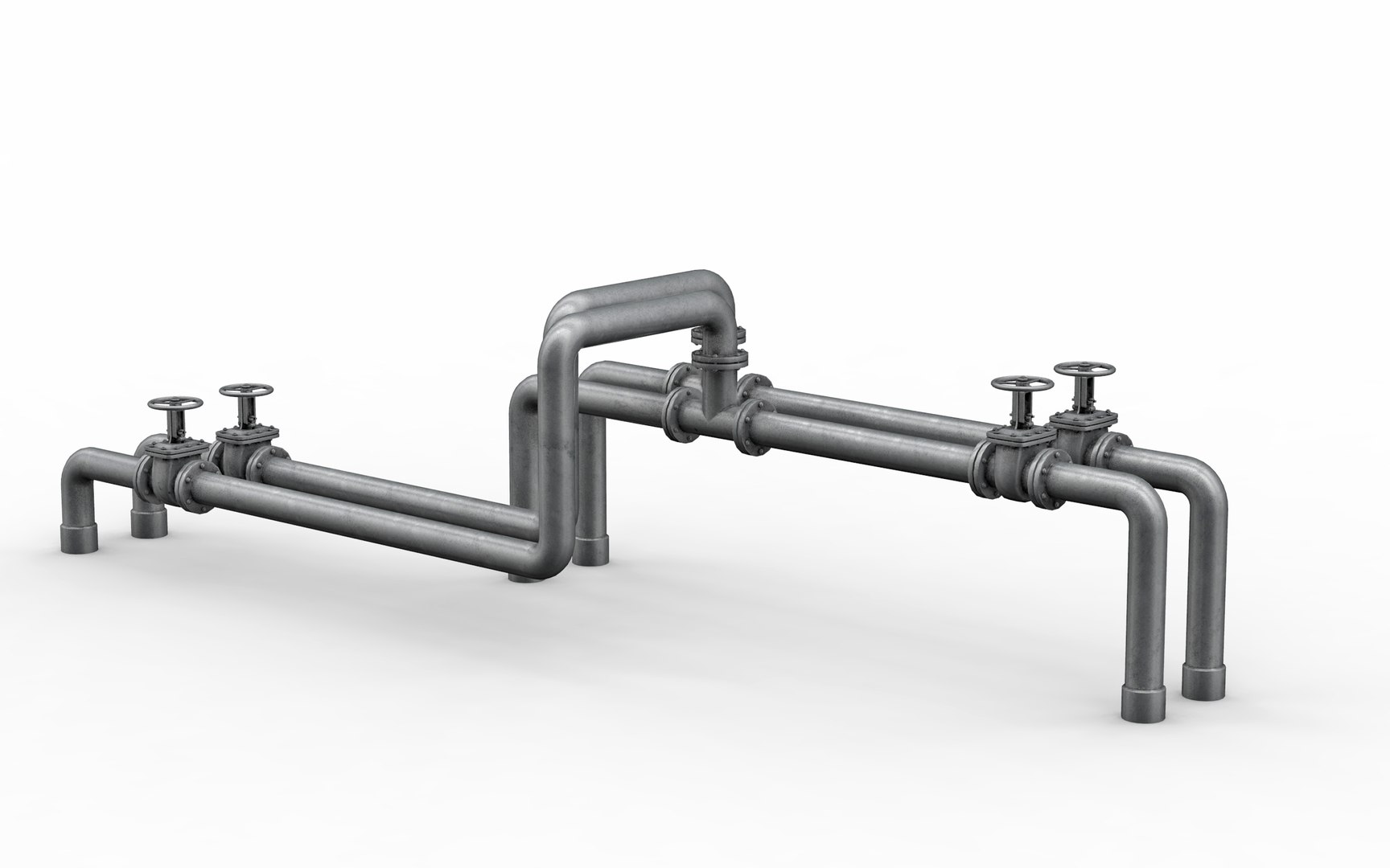 3D industrial pipe assembly model - TurboSquid 1511807