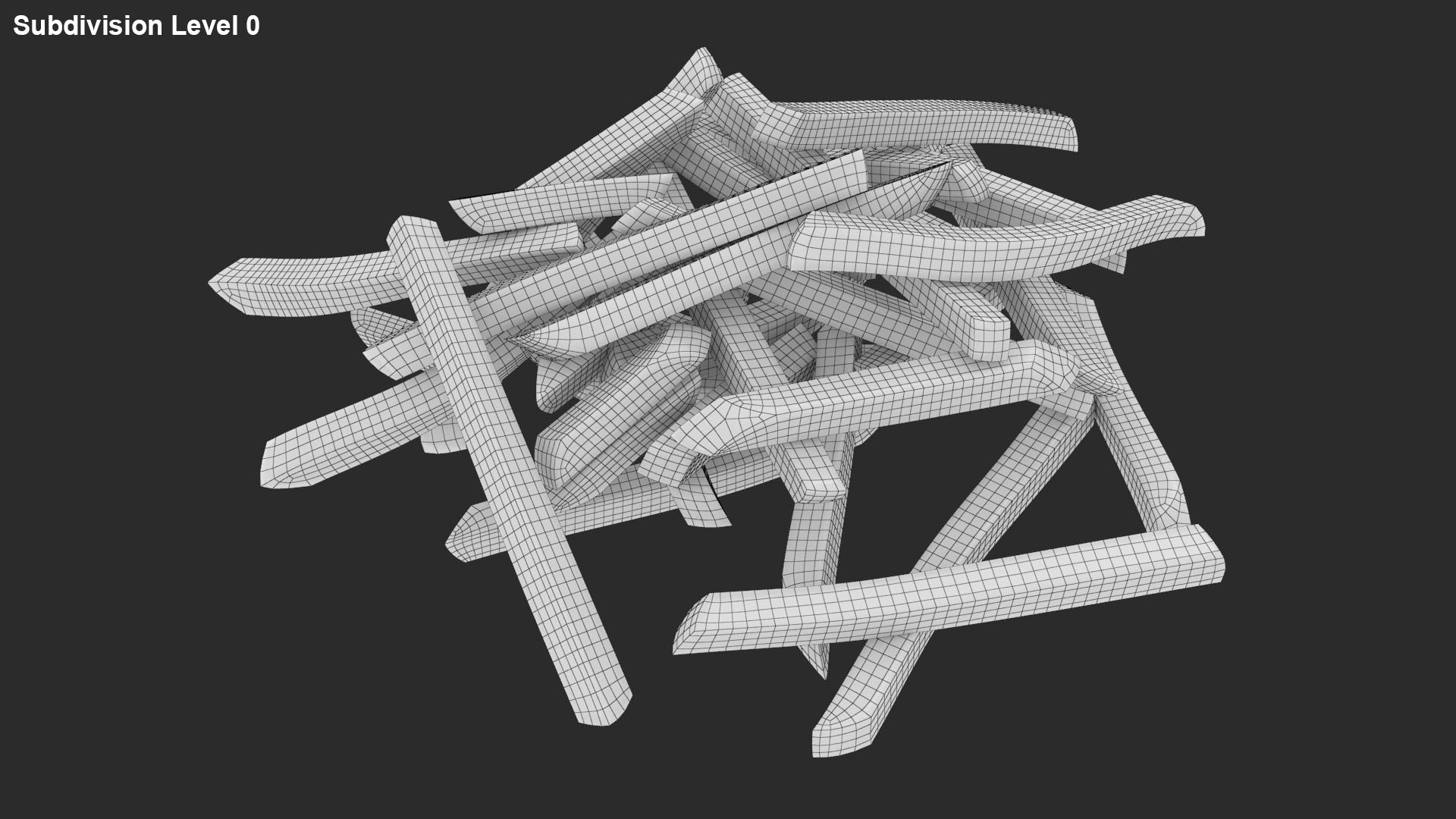 Pile Of French Fries Model - TurboSquid 2146340