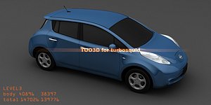 3d model nissan leaf