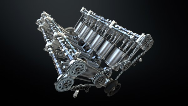 3D V12 Engine Working Animated model - TurboSquid 1745357