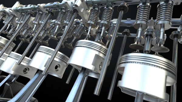 3D V12 Engine Working Animated model - TurboSquid 1745357