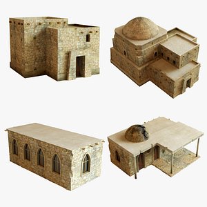 Low Poly Arab Houses