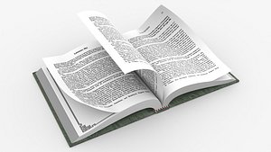 Book Rigged and Animated 3D model