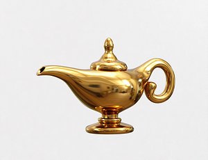 Golden Genie lamp
