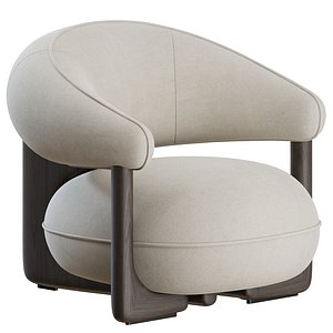 3D model Ruby Lounge Armchair by Cattelan Italia