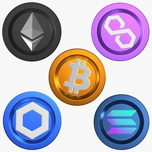 Crypto Coin  Altcoins Collection 3D model