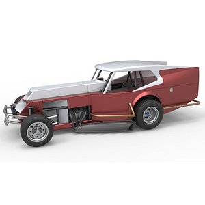 3D Vintage Dirt Modified stock car Version 5 Scale 1 to 25