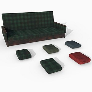 3D Old Sofa model