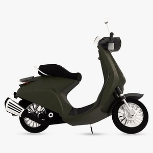 Tactical Military Vespa Scooter 3D Model - Army Personnel Transport