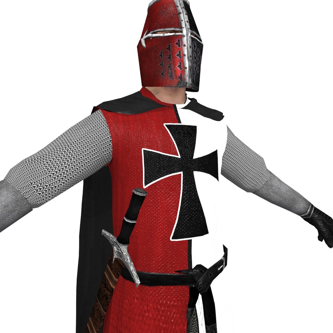 3d medieval templar model