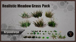 Realistic Meadow Grass Pack - Game Ready Foliage UE - Unity