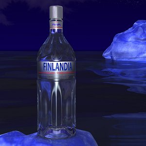 Finlandia vodka with iceberg scene