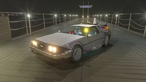 3d delorean dmc 12 model