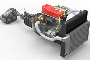 - engine 3D model