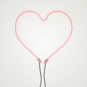 3D model loves neon red wall sconce