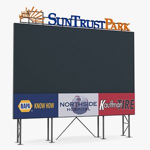 3D model stadium scoreboard board score