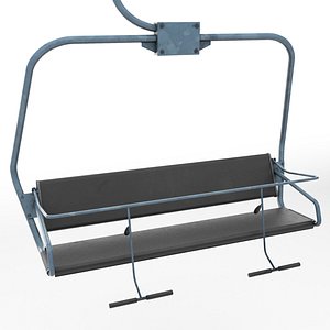ski lift chair polys 3d model