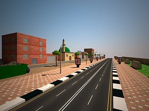 Game environment level : Arab town low polys