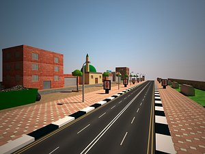Game environment level : Arab town low polys