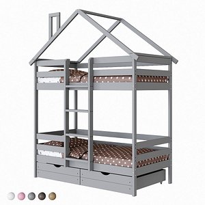 3D children s bunk bed model