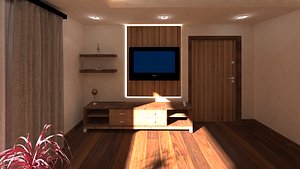 3D modern living room