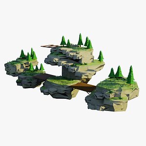 Fantasy Floating Islands - game ready