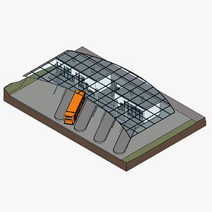 3D Transport hub - Revit model model