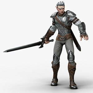 3D Elf Arden - Stylized Medieval Elven Warrior - 56 model
