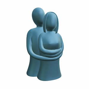 Couple Hugging Figure 3D model