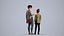 00151Lynn007 - Adult Caucasian woman with children carrying bag in casual transitional seasonal clot