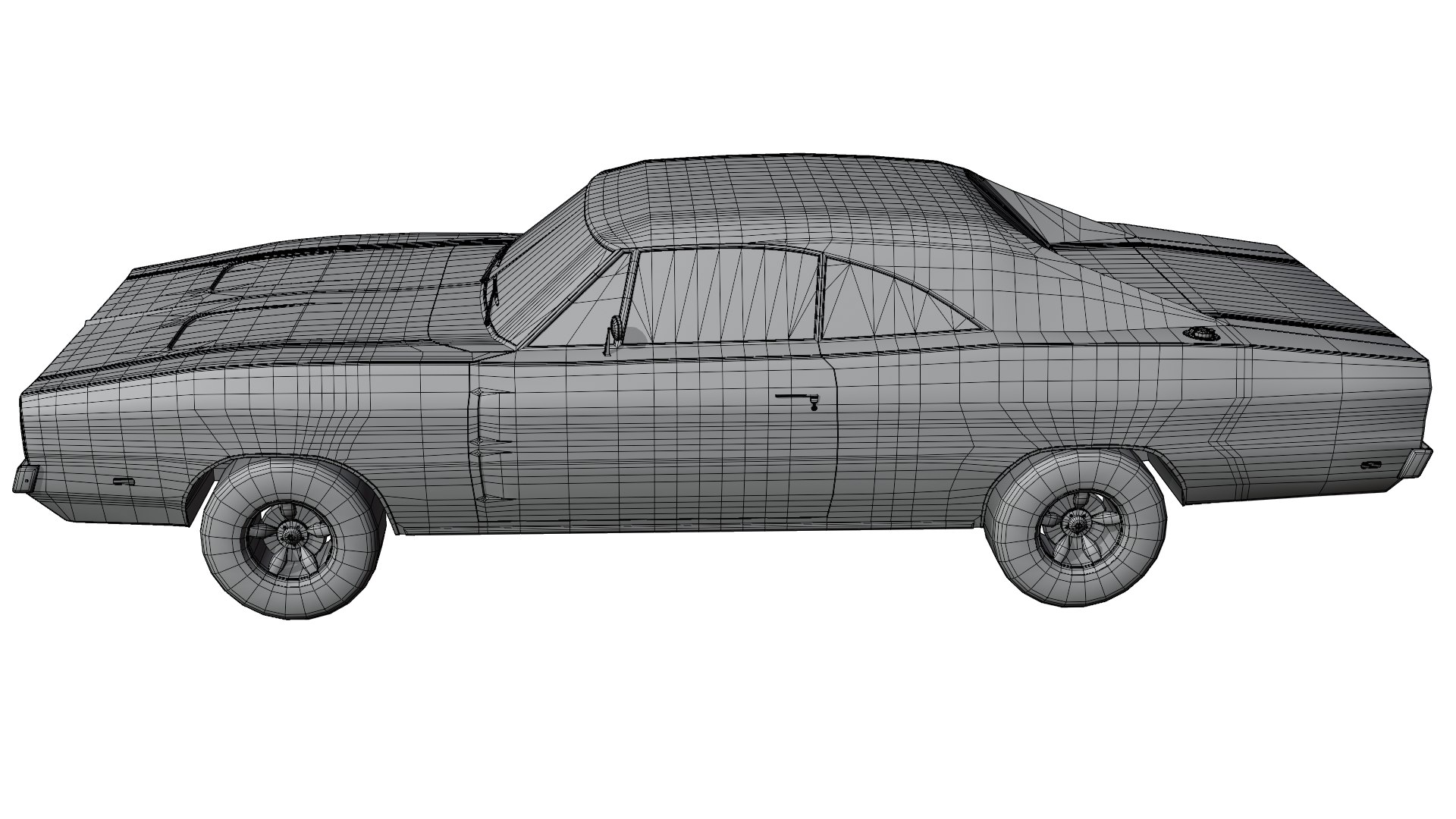 3D 1960s Muscle Car V2 Model - TurboSquid 2246468