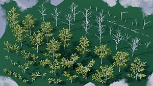 Low Poly Birch Trees