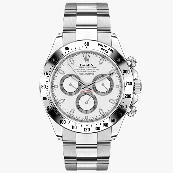 rolex daytona steel white obj