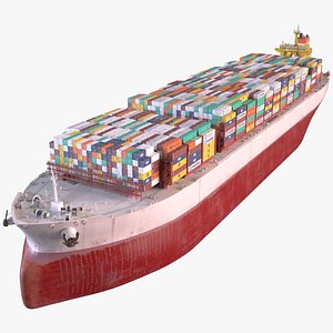 Cargo Ship Loaded with Containers