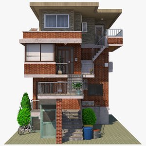 Korean Townhouse 3D model