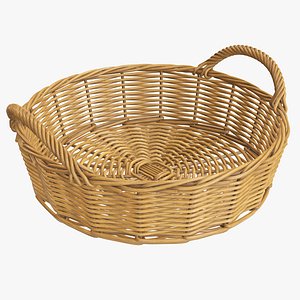 wicker basket brown 3D model