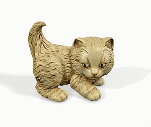 PRR Lowpoly kitten statuette