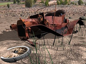 wreckage junk 3d model