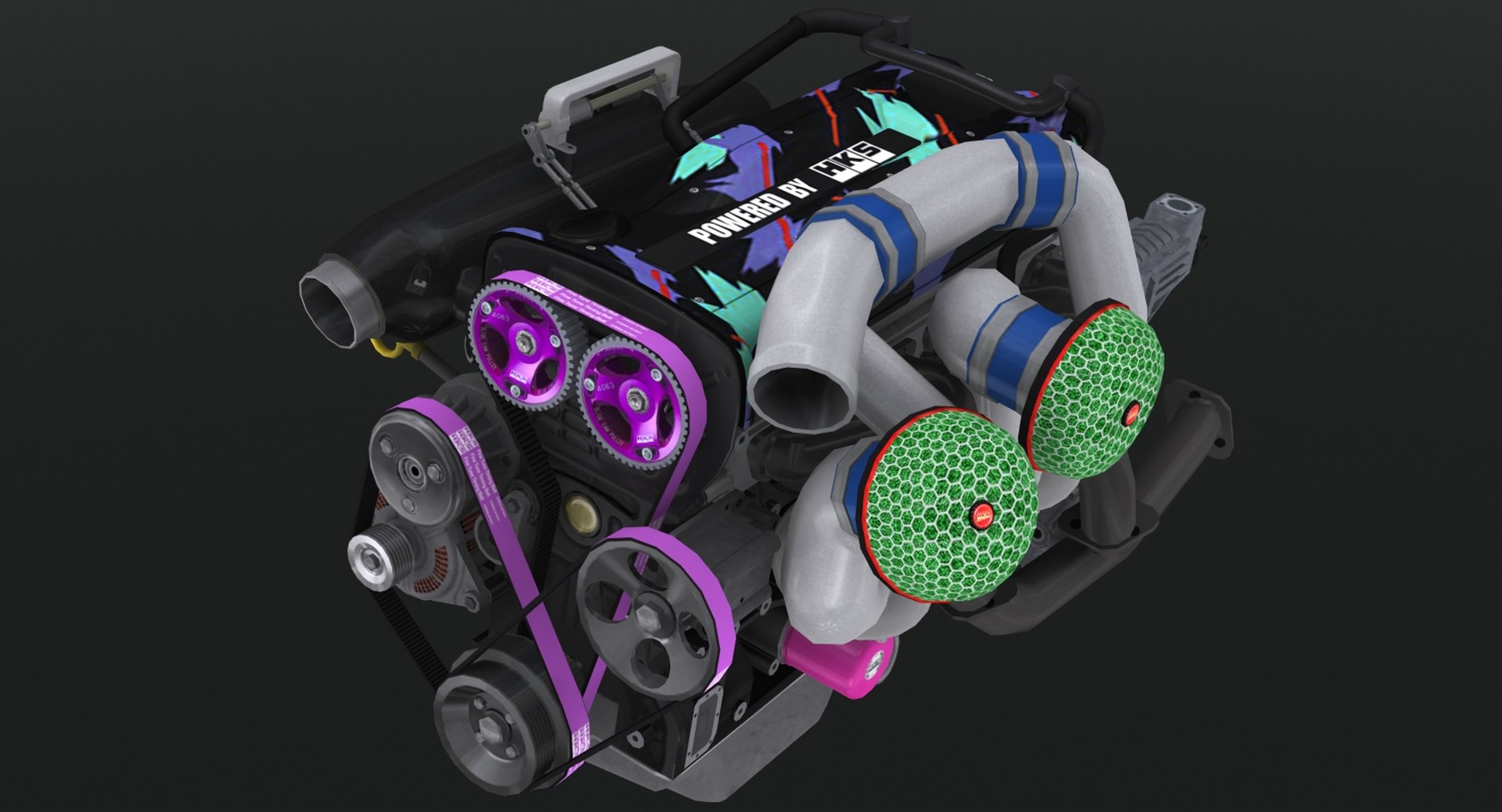 HKS 2.6Lエンジンによる日産RB26 DETT3Dモデル - TurboSquid 1445748