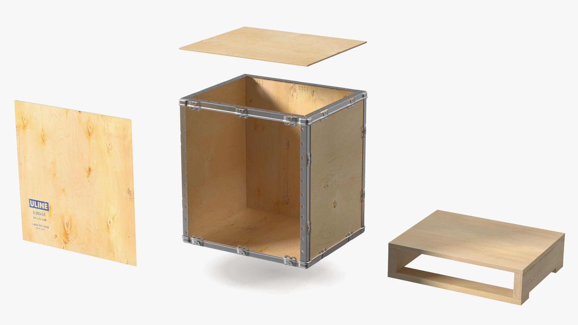 Shipping Wooden Box 24x20 Inches 3D Model - TurboSquid 2114715