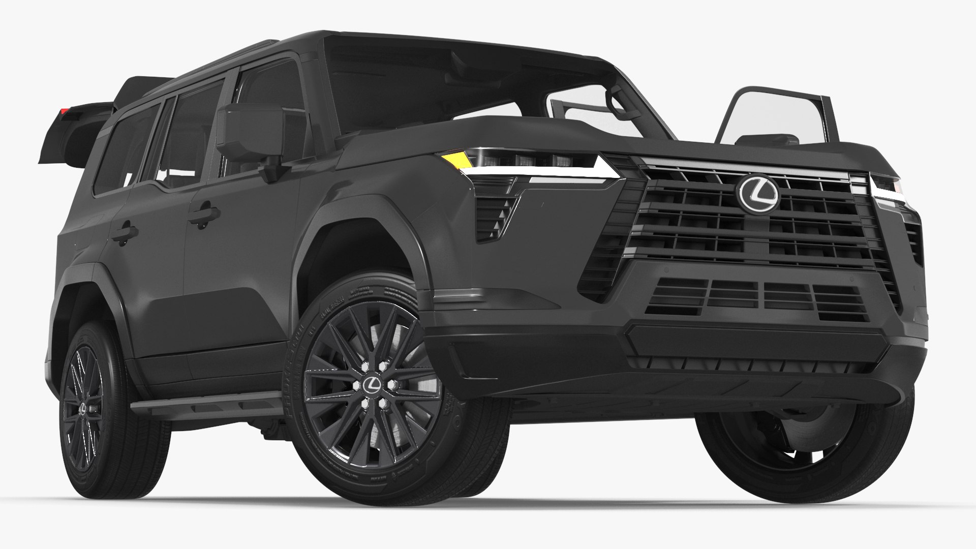 Lexus GX 550 Premium 2024 Gray Rigged for Cinema 4D 3D model preview