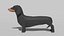 3D dachshund dog